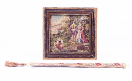 Needlepoint Bell Pull / Picture & Frame