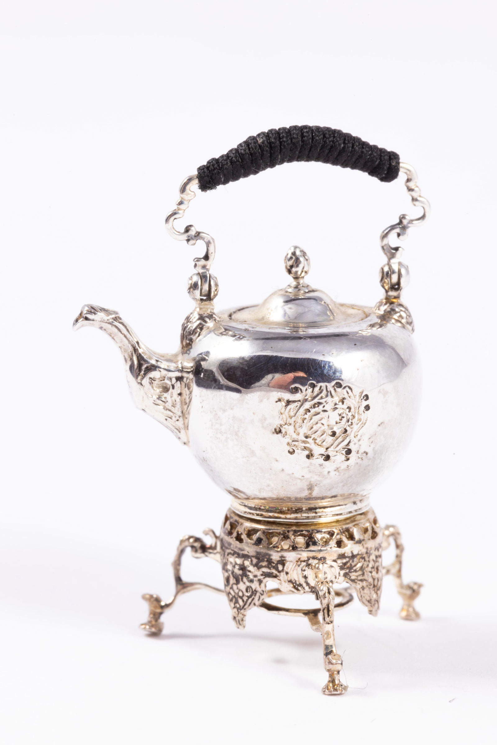 Ltd. Edition Peter Acquisto Silver Tea Kettle with Stand (1 of 9)