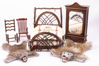 Log Cabin Furniture & Bear Rugs