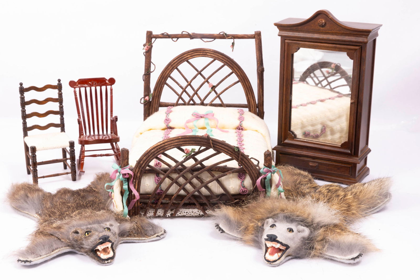 Log Cabin Furniture & Bear Rugs (1 of 8)