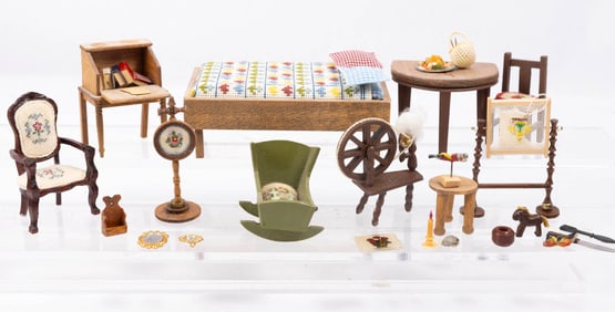 Half Scale or 1/2" Inch Bedroom & Nursery Furniture & Handmade Accessories