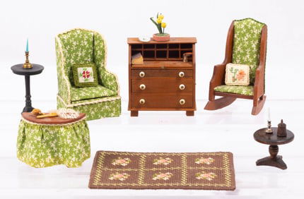 Half Inch - 1/2" Scale Living Room Furniture with Accessories