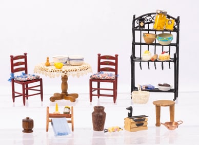 Half Inch Scale Kitchen Furniture with Accessories - Modern
