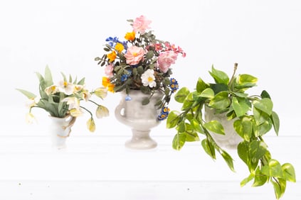 Beautiful Centerpiece Flowers in Urn with Plant & Flowers