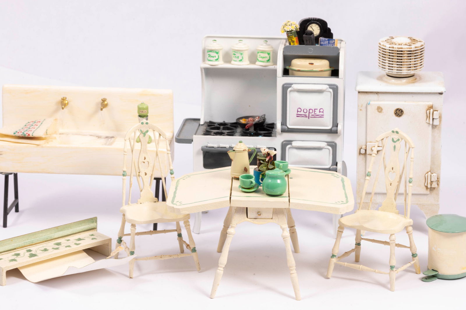 1940-50's Aged Kitchen with Appliances & Furniture with Accessories (1 of 8)