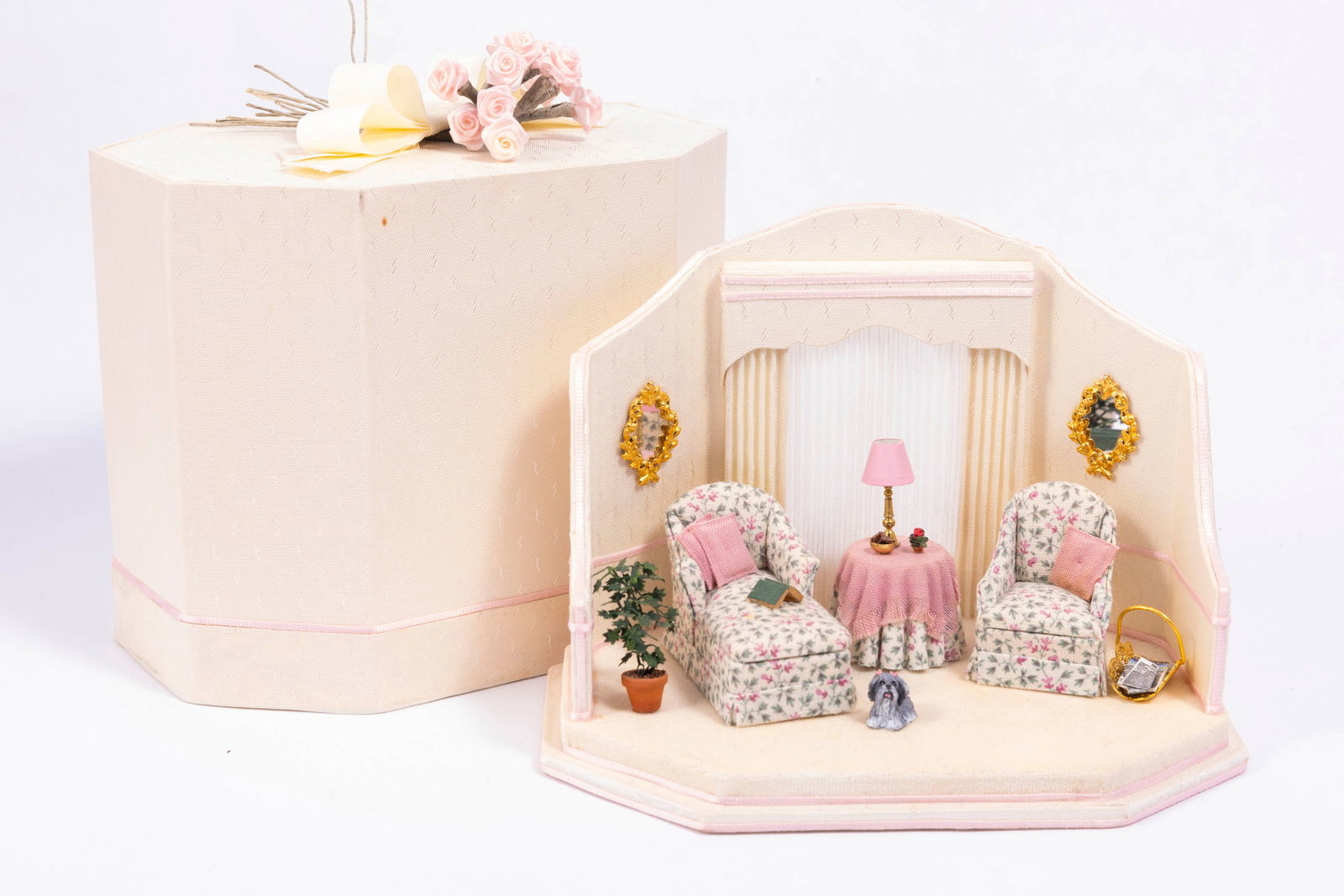 Half Inch Scale D. Anne Ruff Decorated Ladies Sitting Area in Display (1 of 6)