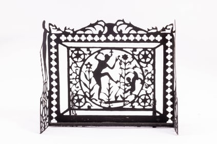 Lew Kummerow Art Deco Black Fireplace Screen