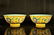 A pair of yellow-ground enamelld 'flower' bowls