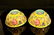 A pair of yellow-ground enamelld 'flower' bowls - 3