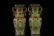 A Rare and Fine Pair of Cloisonne Bat Pattern Vases