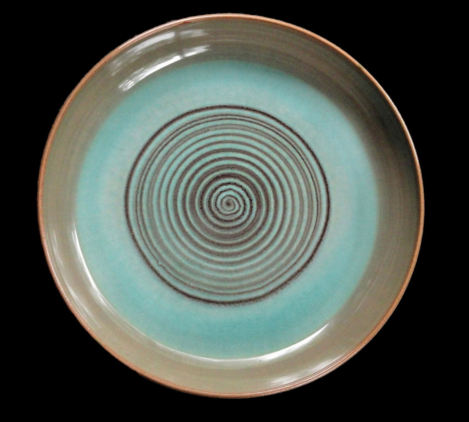 Edwin & Mary Scheier Art Pottery Bowl Swirl Design, 11" (1 of 8)