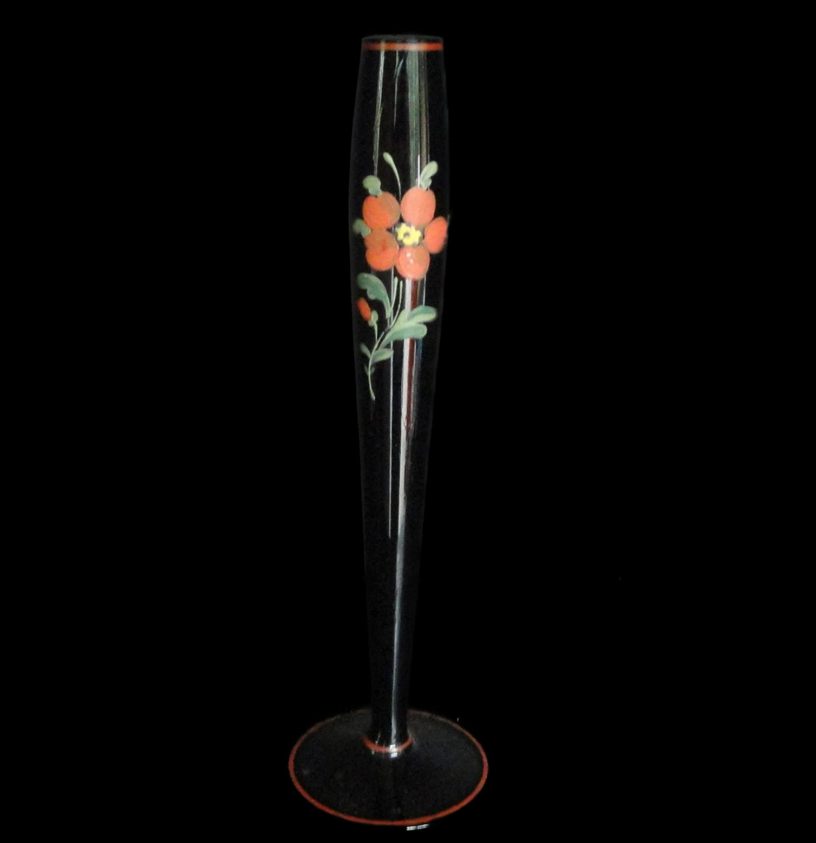 TIFFIN Black Amethyst Floral Enamel Bud Vase (1 of 6)
