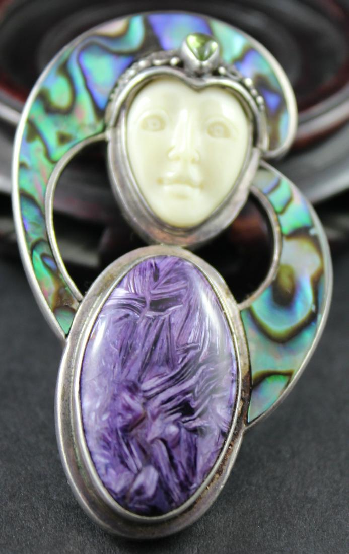 Vintage Sajen Sterling Silver Brooch (1 of 2)