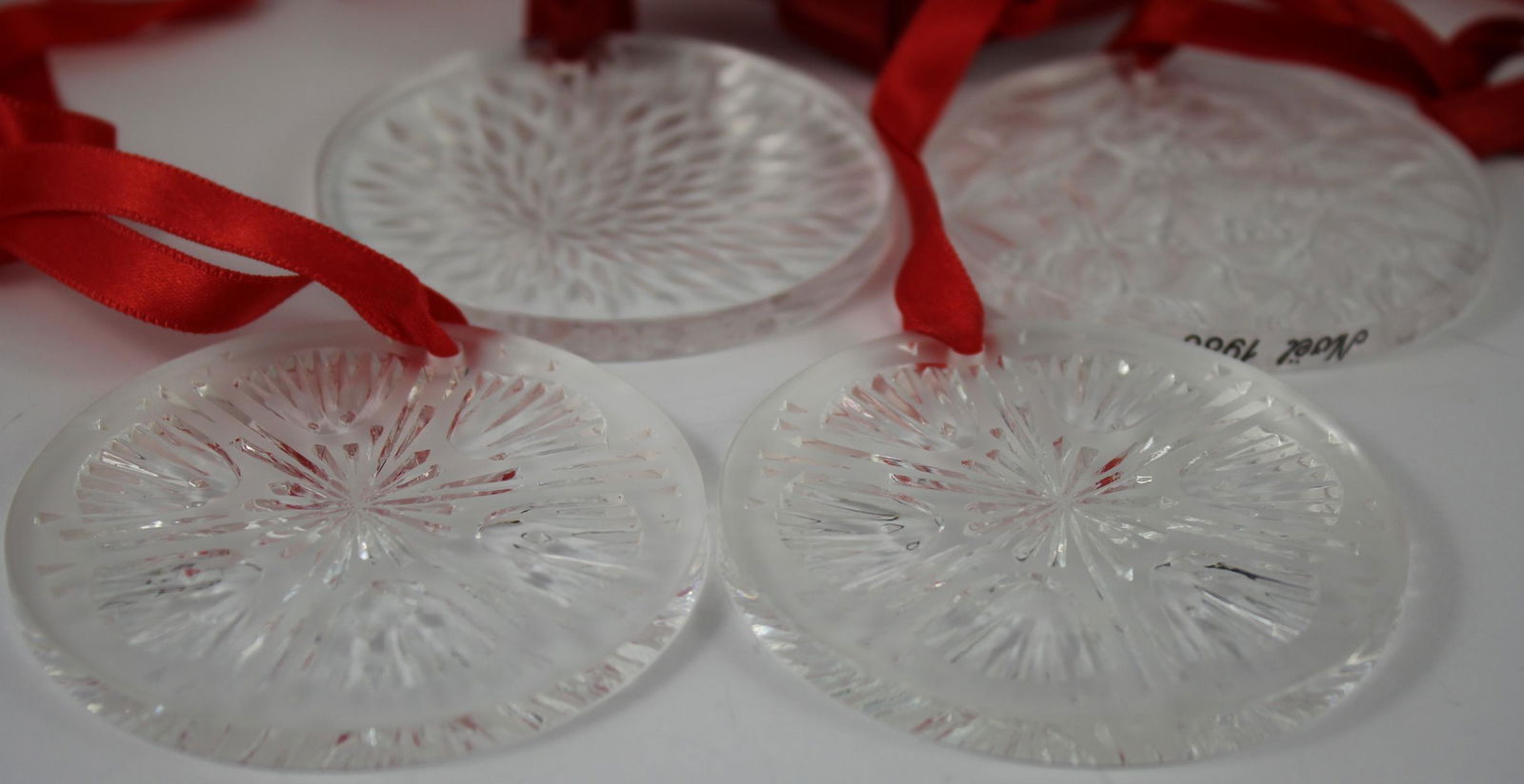 (4) Lalique Christmas Ornaments (1 of 2)