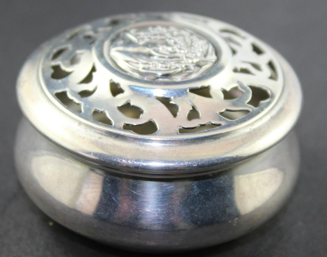 English Sterling Potpourri Spice Box (1 of 3)