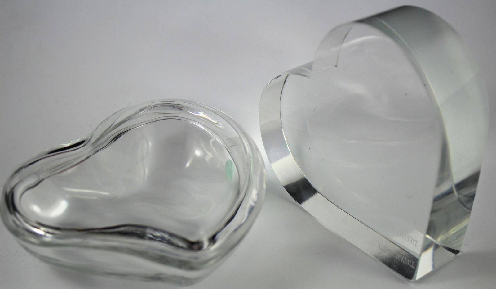 (2) Tiffany Crystal Hearts. (1 of 2)