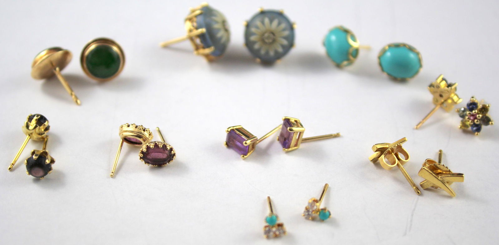 9pr. 14k Gold Stud Earrings (1 of 4)