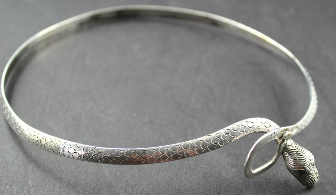 Sterling Silver Serpent Choker (1 of 3)