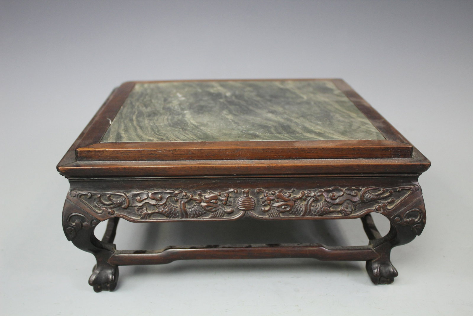 A Marble Inset Hongmu Stand, Qing Dynasty: A Marble Inset Hongmu Stand, Qing Dynasty