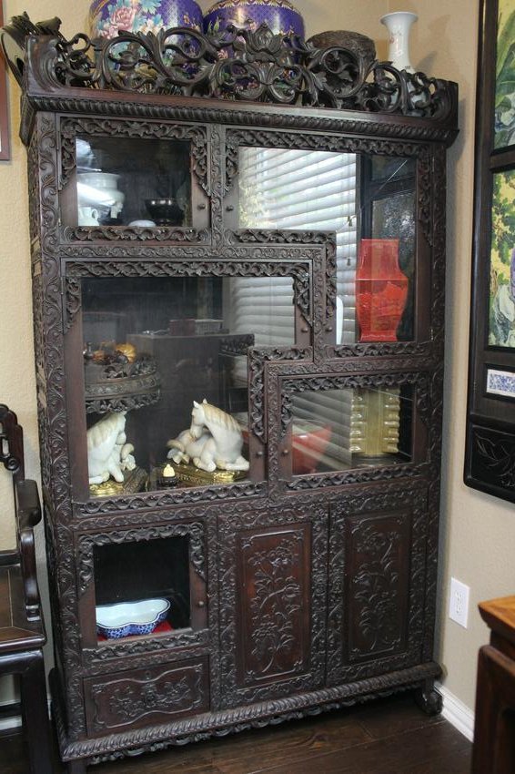 A Hongmu Display Cabinet, Qing Dynasty: A Hongmu Display Cabinet, Qing Dynasty