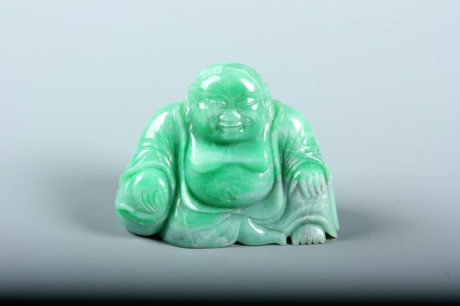 A Jadeite Figure of Sitting Budda: A Jadeite Figure of Sitting Budda