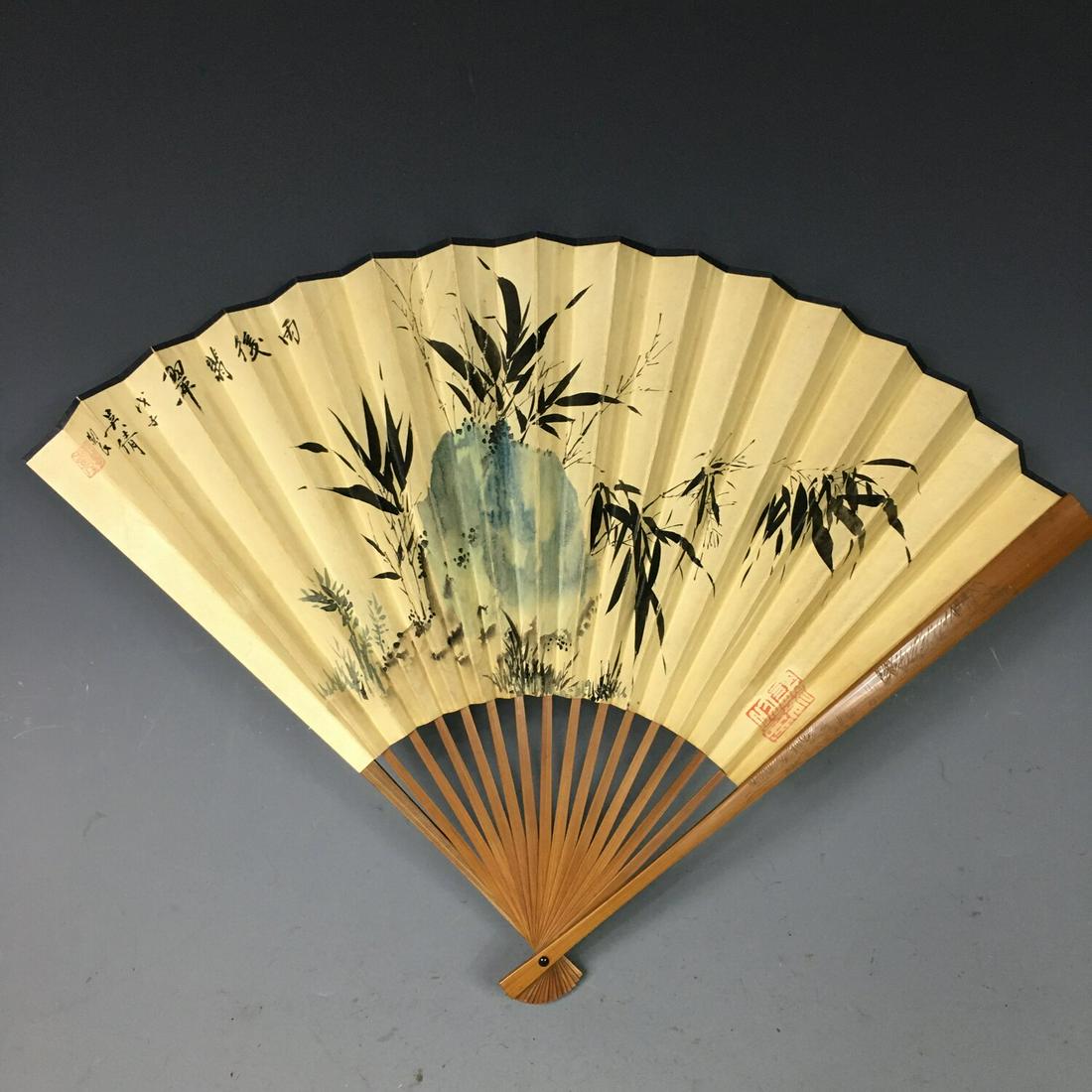 A Paper Fan With Painting and Calligraphy, Mark Wu Qian (1 of 10)