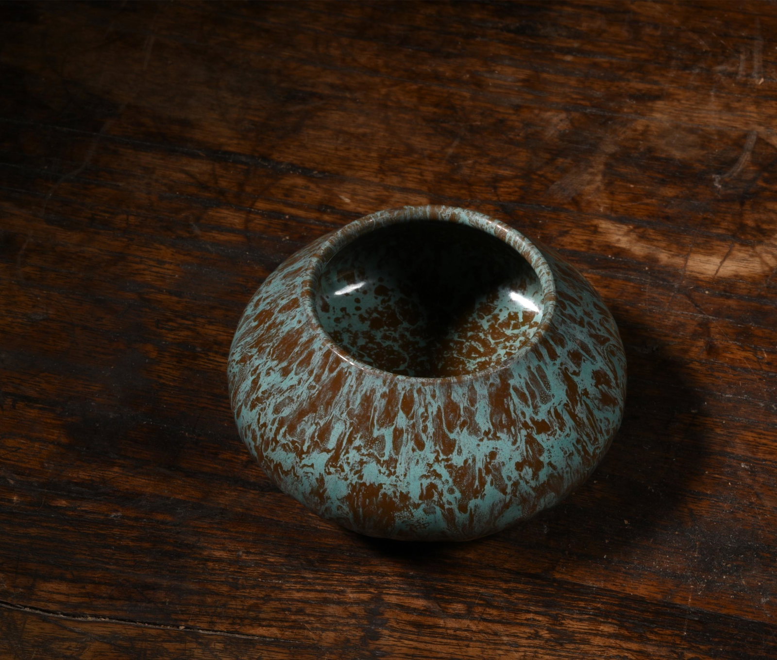 A ROBIN'S EGG'-BLUE-GLAZED  WATER POT. QING (1 of 6)