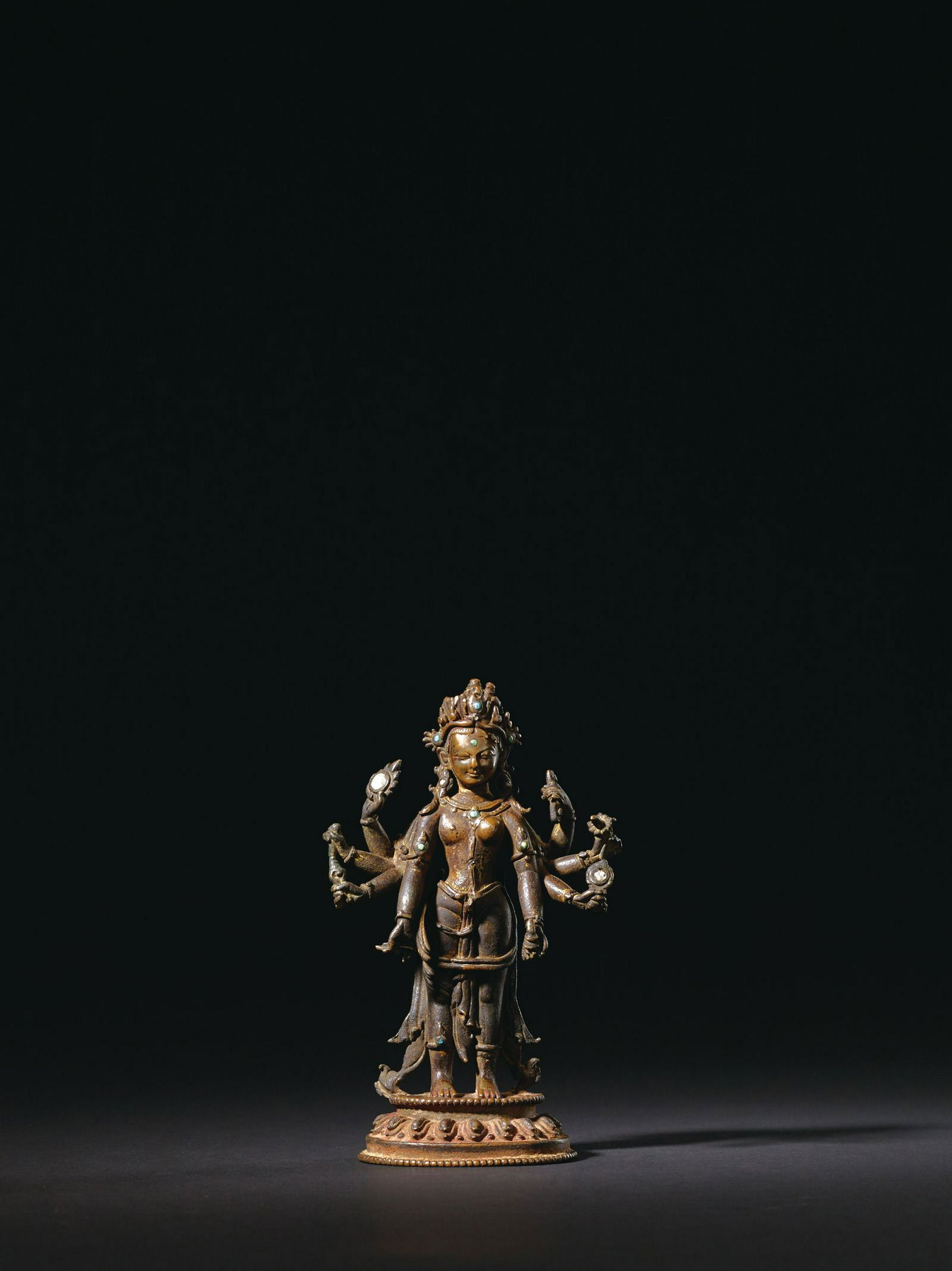 A COPPER FIGURE OF LAKSHMINARAYANA ,NEPAL (1 of 1)