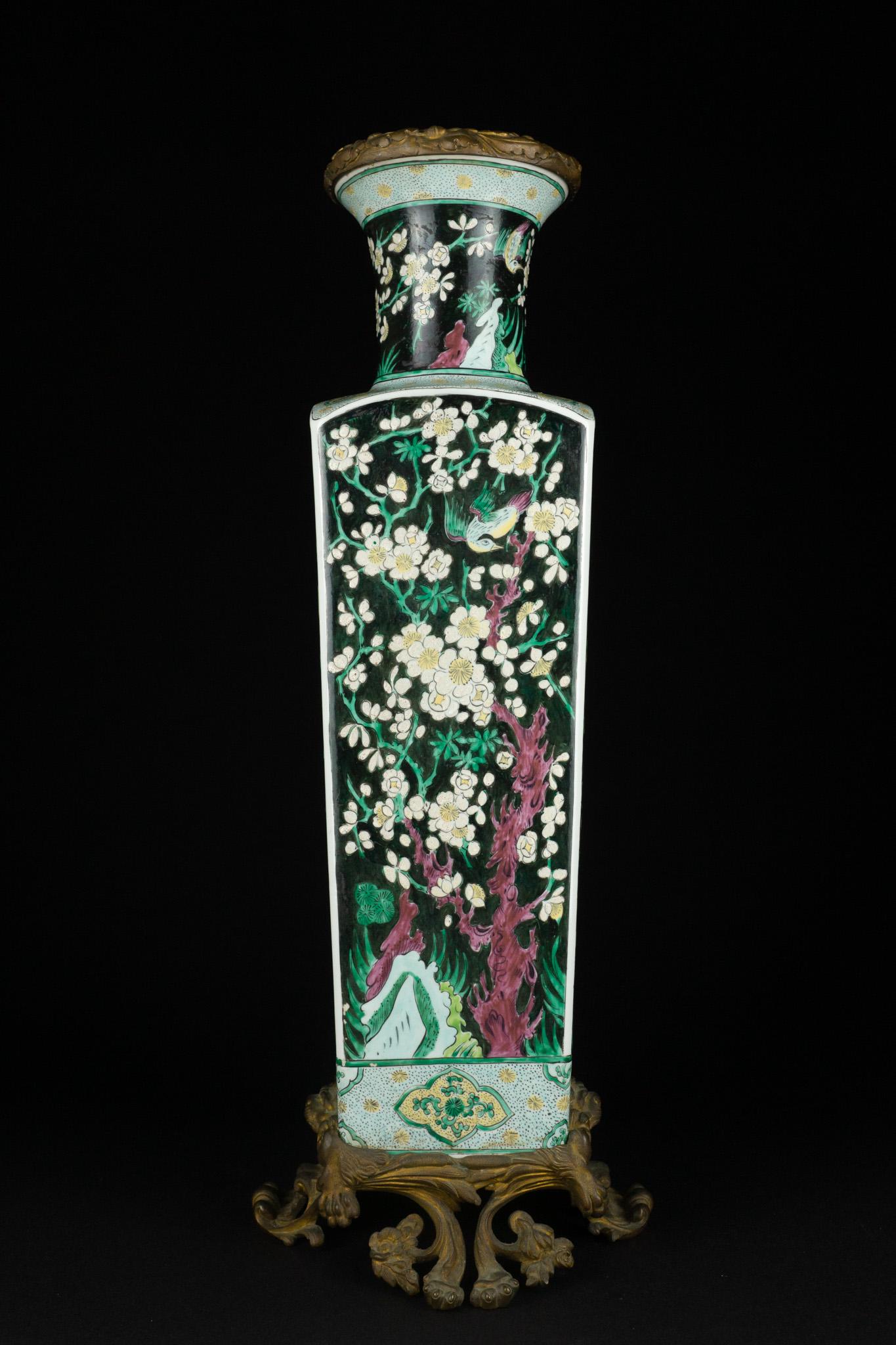 A 'SANCAI BIRD AND FLOWER' VASE (1 of 6)