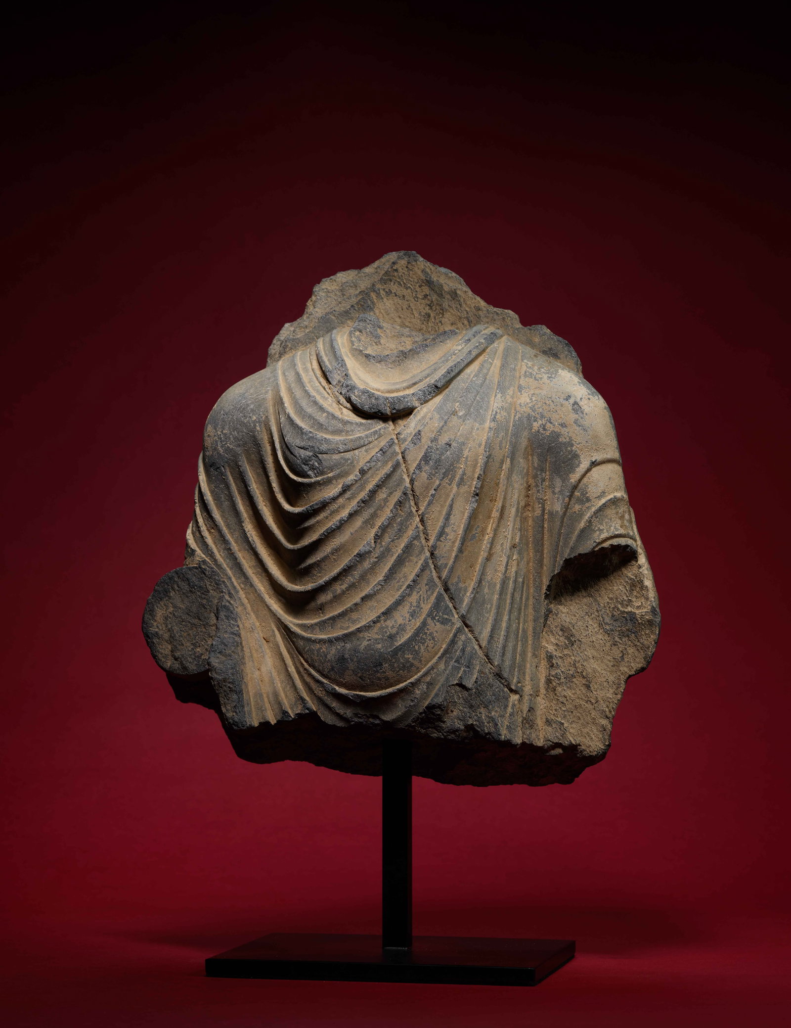 A GRAY SCHIST FIGURE OF SHAKYAMUNI BUDDHA, ANCIENT REGION OF GANDHARA (1 of 1)