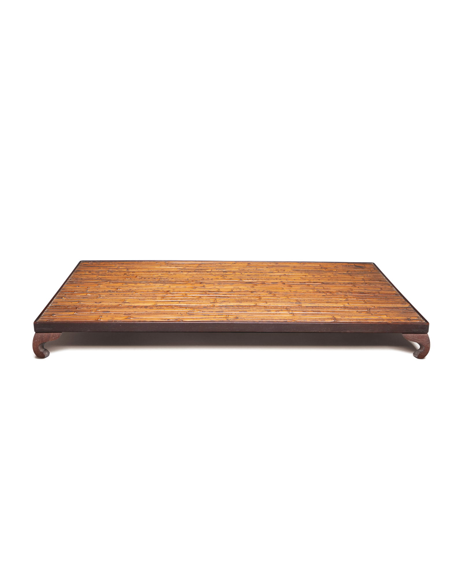 A BAMBOO TEA TABLE: 品名: 清 斑竹茶臺。年代(Age):QING (1644-1911 A.D.)。 尺寸:75.7×36×7.8 cm。