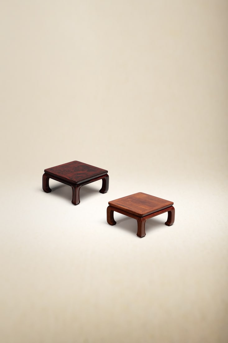A PAIR OF 'HUANGHUALI' STANDS (1 of 4)