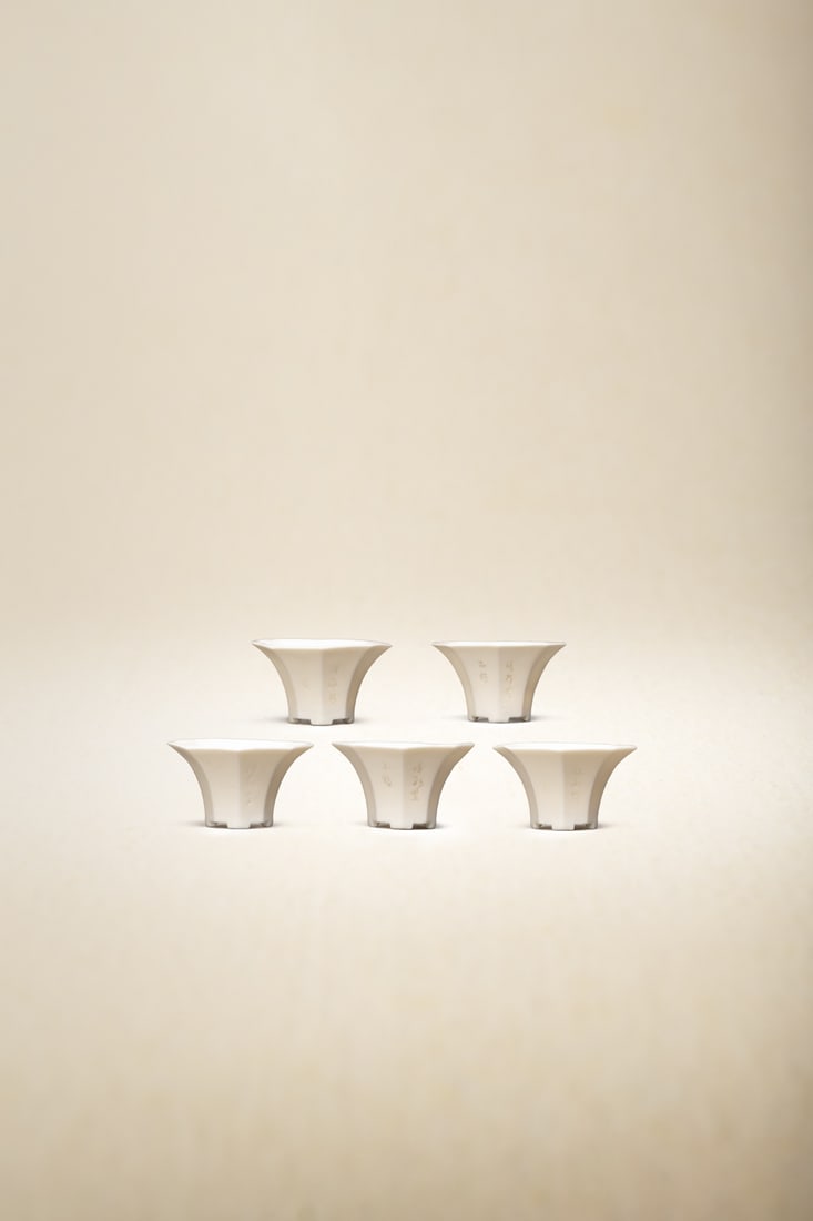A GROUP OF 'DEHUA' WHITE-GLAZED TEA CUPS (1 of 1)