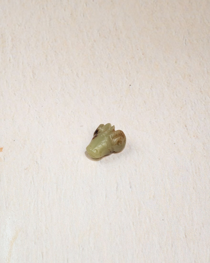 A JADE RAM'S HEAD (1 of 4)