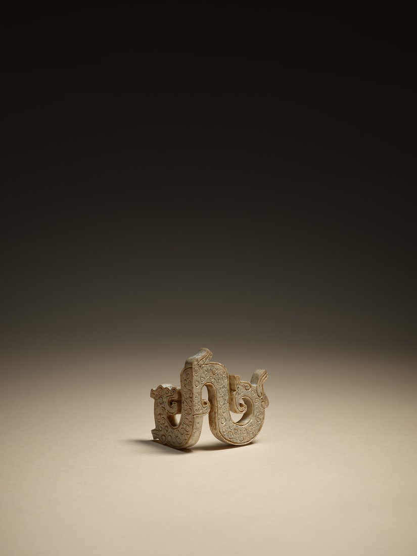 A CELADON JADE FIGURE OF A DRAGON (1 of 1)
