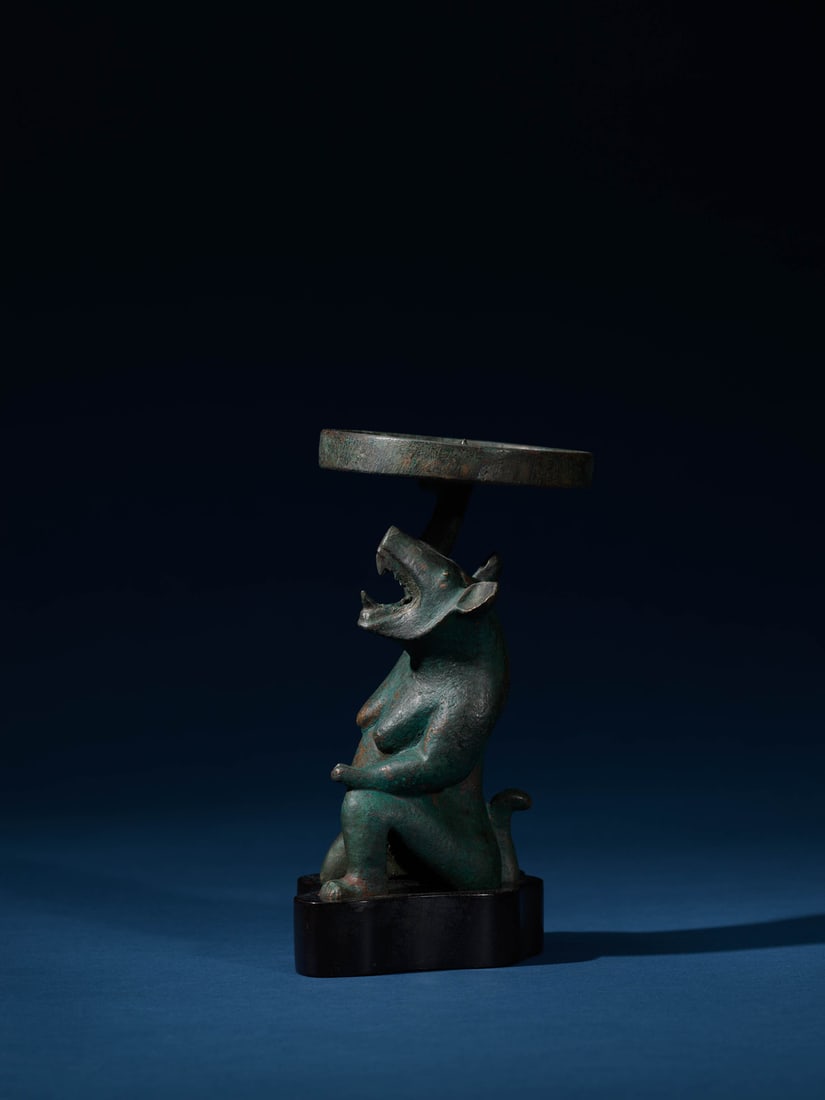 A BRONZE BEAR-FORM LAMP (1 of 2)
