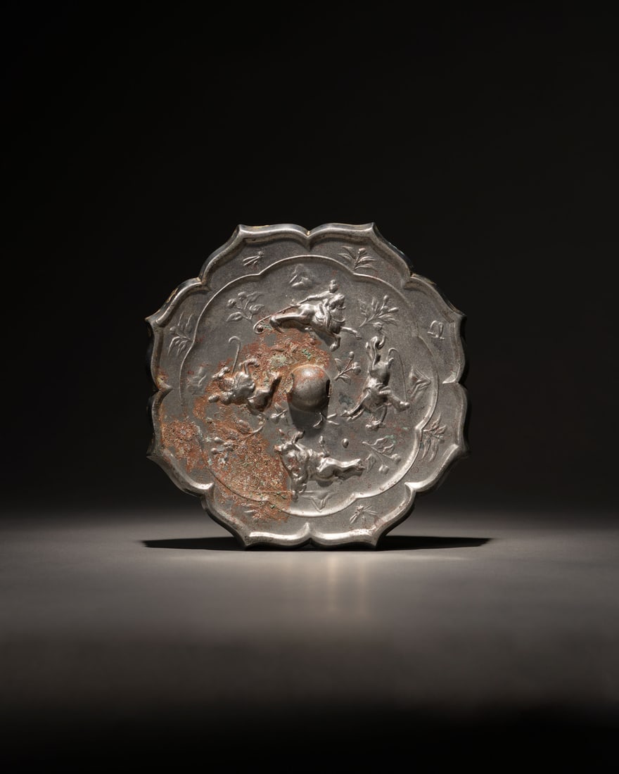 A BRONZE 'POLO MATCH' MIRROR (1 of 2)