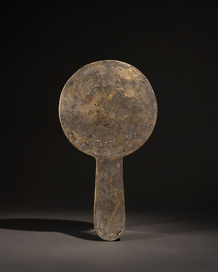 A GILT-BRONZE 'PHOENIX' MIRROR BOX (1 of 2)