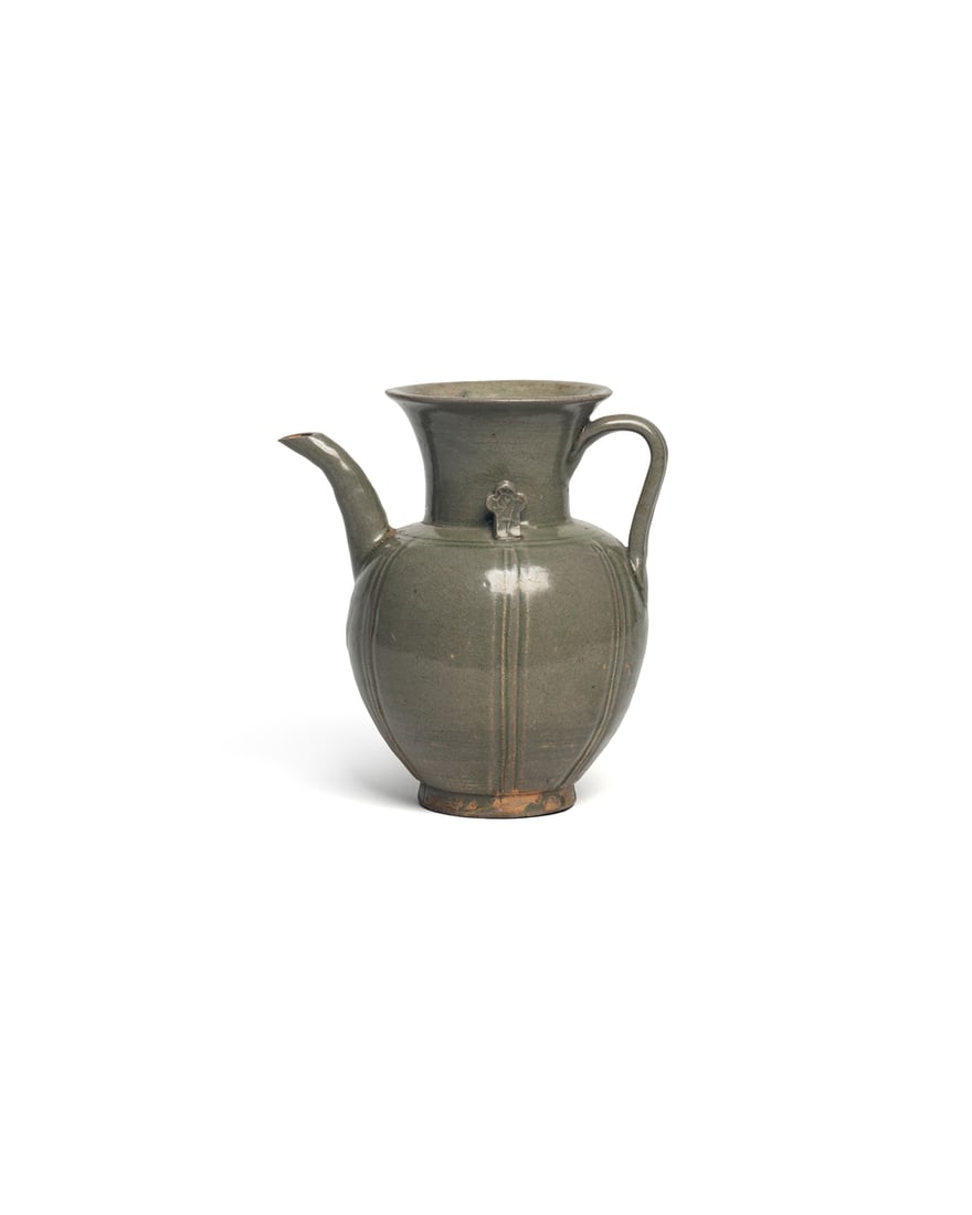 A 'YAOZHOU' CELADON-GLAZED EWER (1 of 3)
