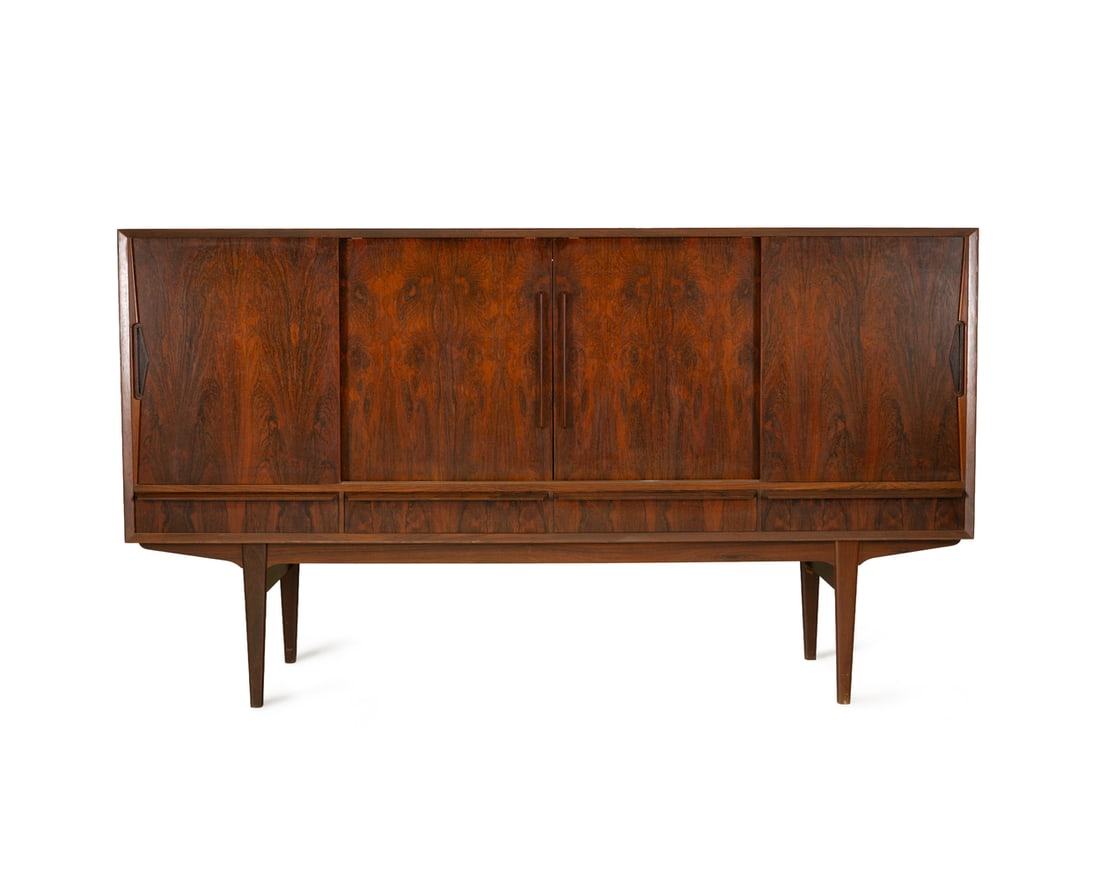 A ROSE WOOD SIDE CABINET (1 of 2)