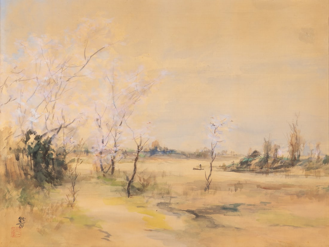 A RIVERSIDE CHERRY BLOSSOM SCENE (1 of 1)