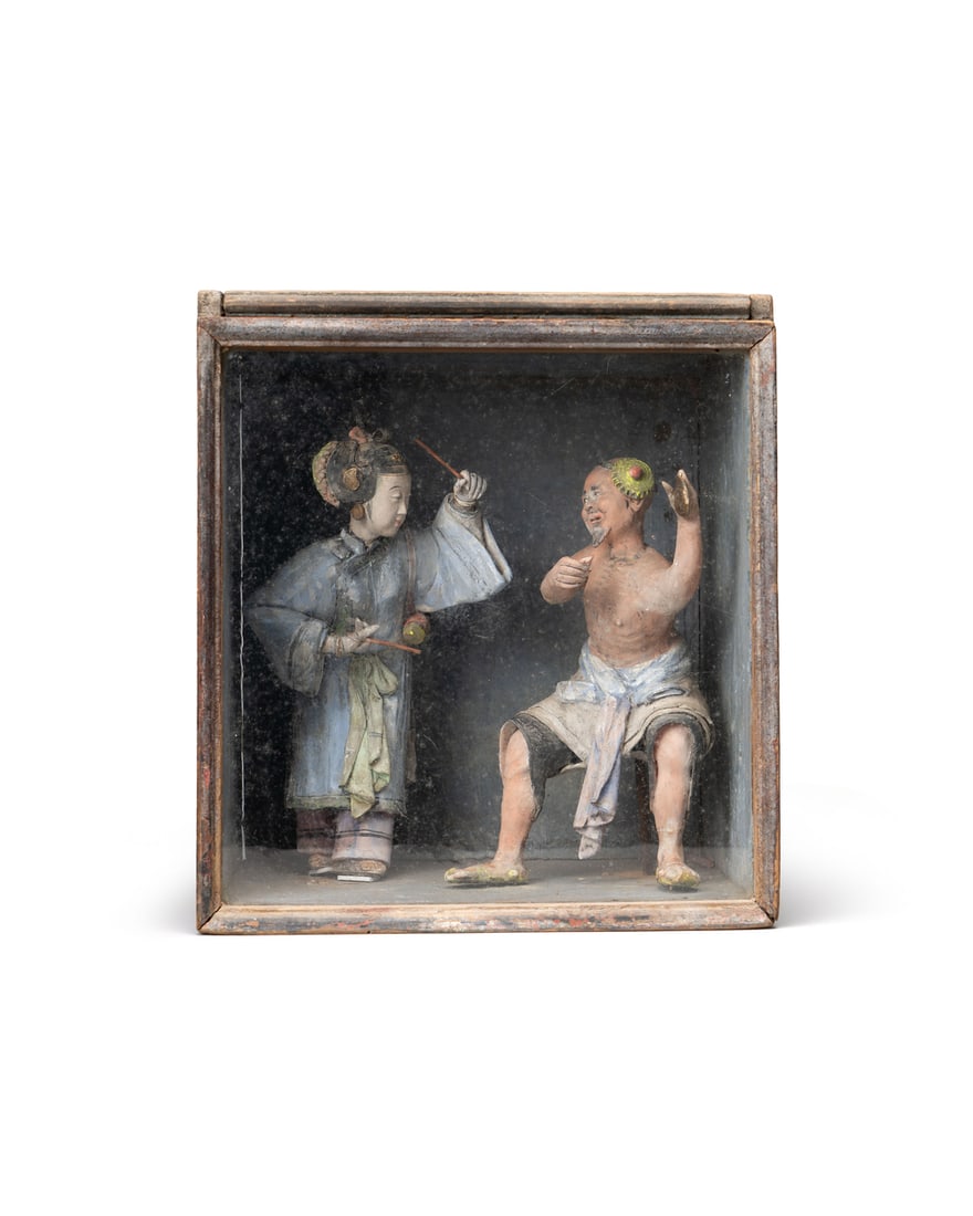 A GROUP OF FOLK PAINTED FIGURES (1 of 1)