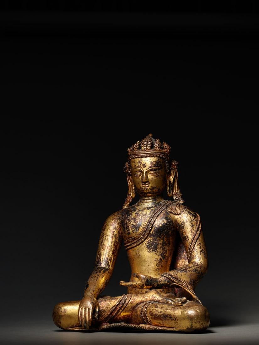 A GILT-BRONZE FIGURE OF BUDDHA (1 of 1)