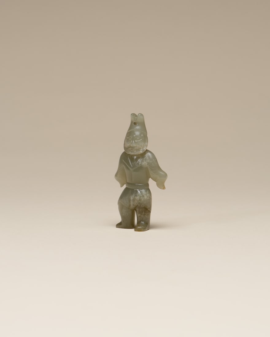 A JADE FIGURE OF A FOREIGNER (1 of 2)