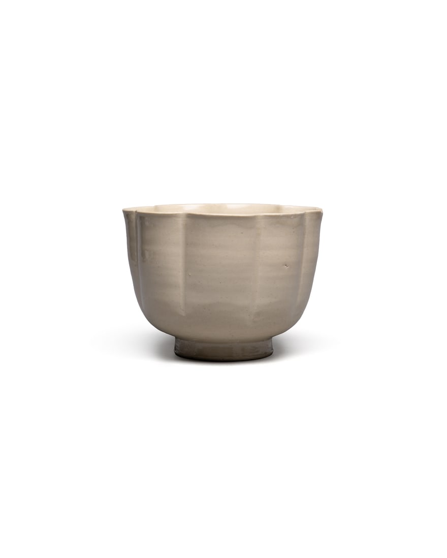 A 'DING' WHITE-GLAZED LOTUS-SHAPED WARMING BOWL (1 of 4)