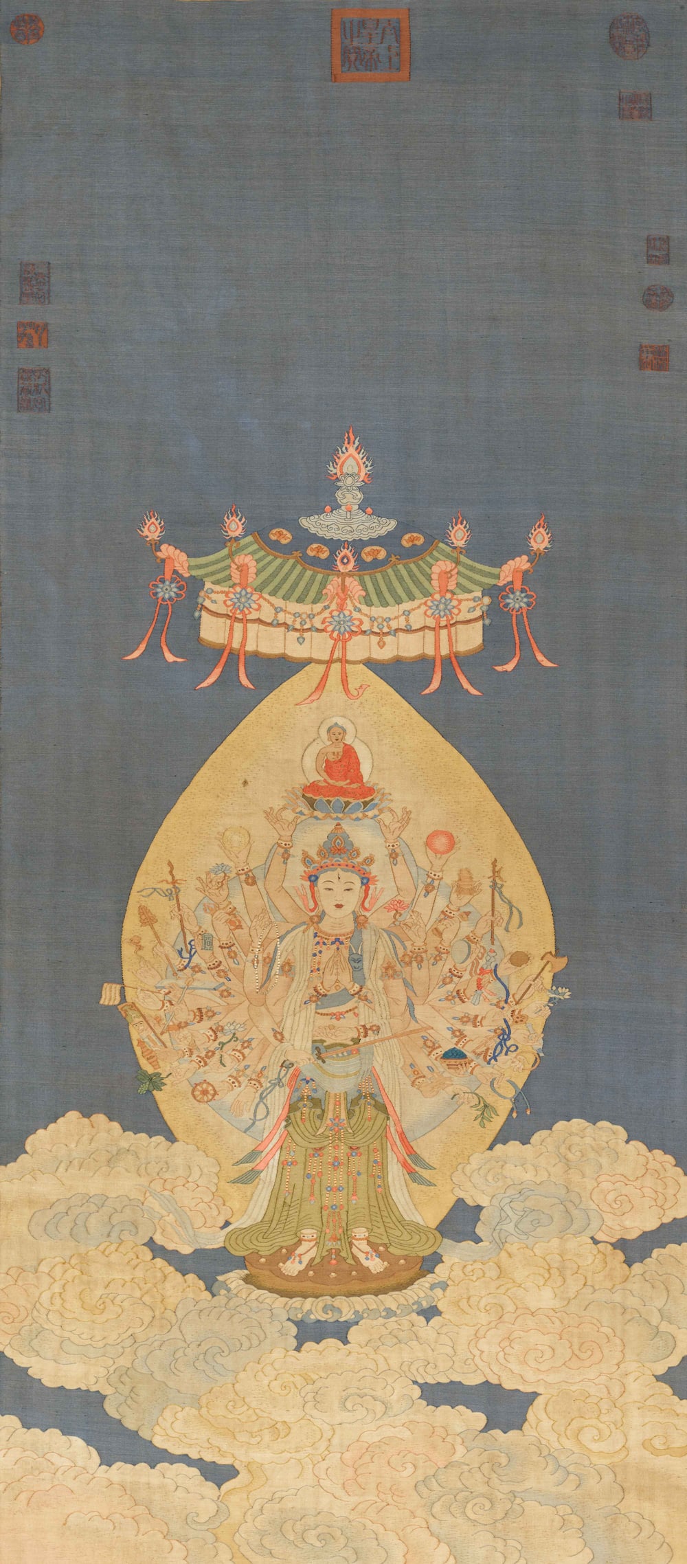 A 'THOUSAND-ARMED AVALOKITESVARA' EMBROIDERY (1 of 1)