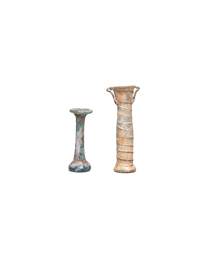 A GROUP OF GLASS VASES (1 of 3)