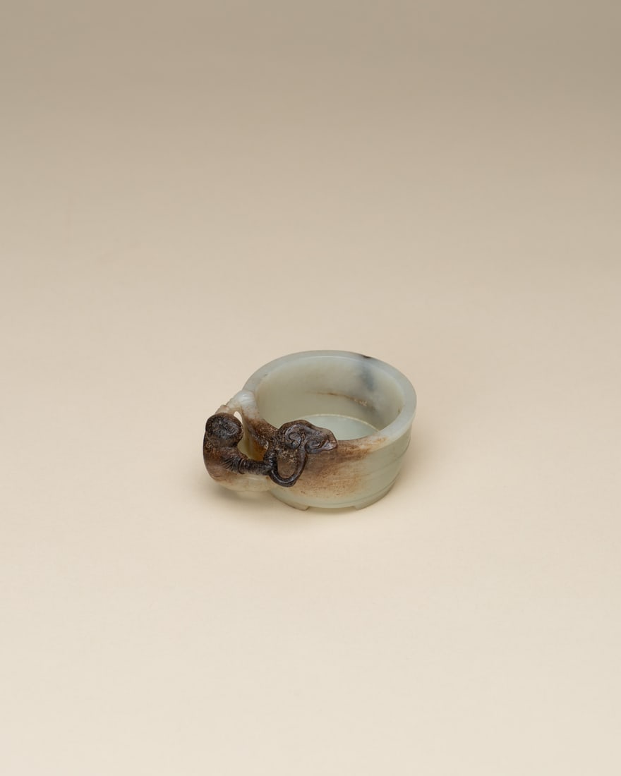 A JADE 'BOY AND LINGZHI' CUP (1 of 1)