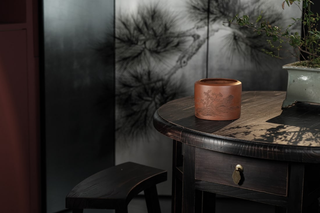 A ZISHA BRUSHPOT (1 of 3)