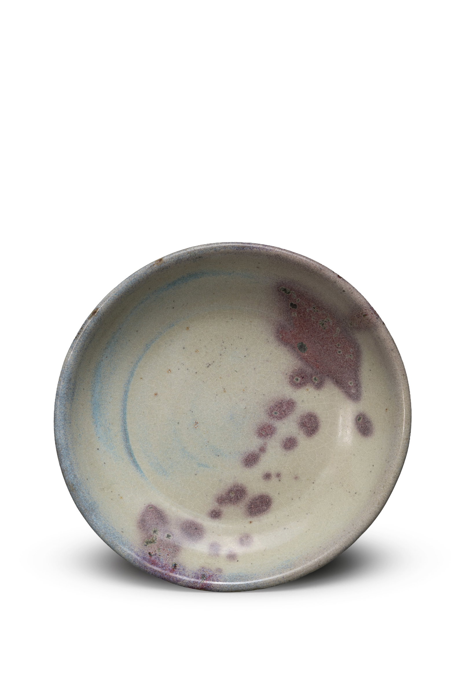 A 'JUN' PURPLE-SPLASHED BLUE-GLAZED DISH (1 of 4)